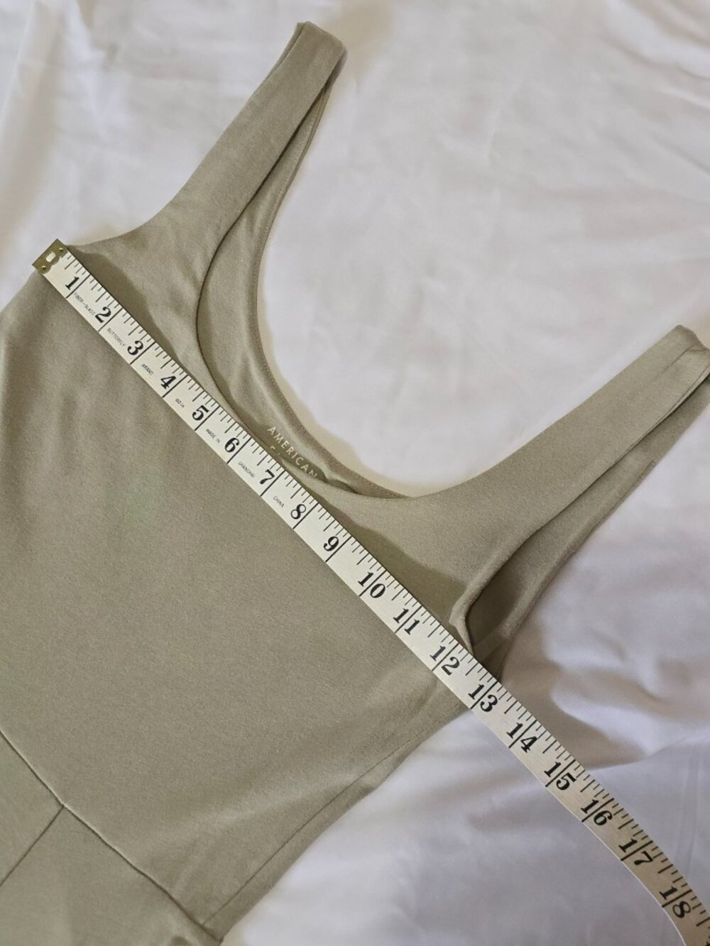 American Eagle Scoop Neck Midi Dress in Olive (Small) - Summer Dress - Picture 7 of 10